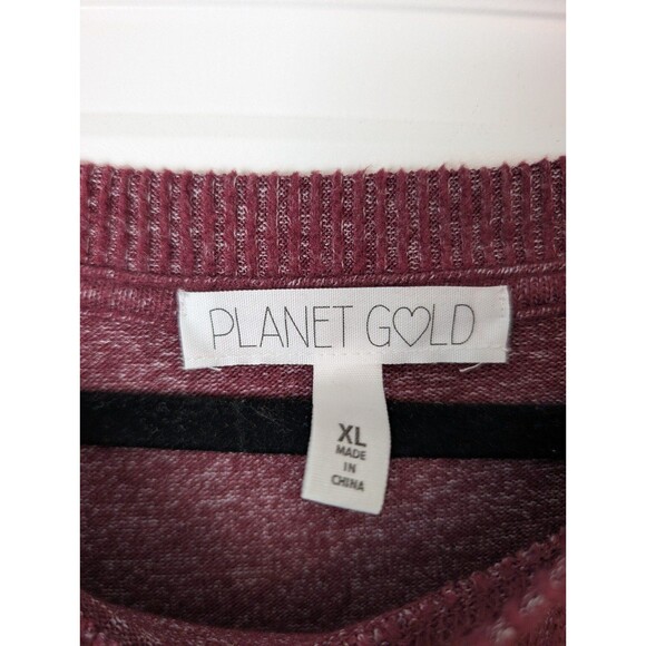 Planet Gold Maroon Long Sleeve Top - Picture 5 of 11